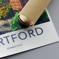Hartford Poster | Connecticut Wall Art | America Decor