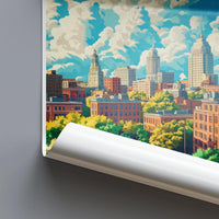 Hartford Poster | Connecticut Wall Art | America Decor