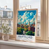 Hartford Poster | Connecticut Wall Art | America Decor