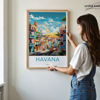 Havana Poster | Cuba Wall Art | Caribbean Decor
