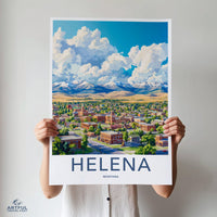 Helena Poster | Montana Wall Art | America Decor