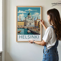 Helsinki Poster | Finland Wall Art | Scandinavia Decor