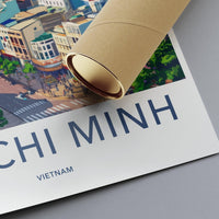 Ho Chi Minh City Poster | Vietnam Wall Art | Asia Decor