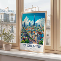 Ho Chi Minh City Poster | Vietnam Wall Art | Asia Decor