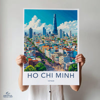 Ho Chi Minh City Poster | Vietnam Wall Art | Asia Decor