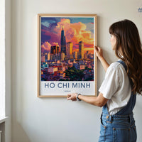 Ho Chi Minh City Poster | Vietnam Wall Art | Asia Decor