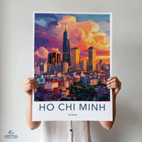 Ho Chi Minh City Poster | Vietnam Wall Art | Asia Decor