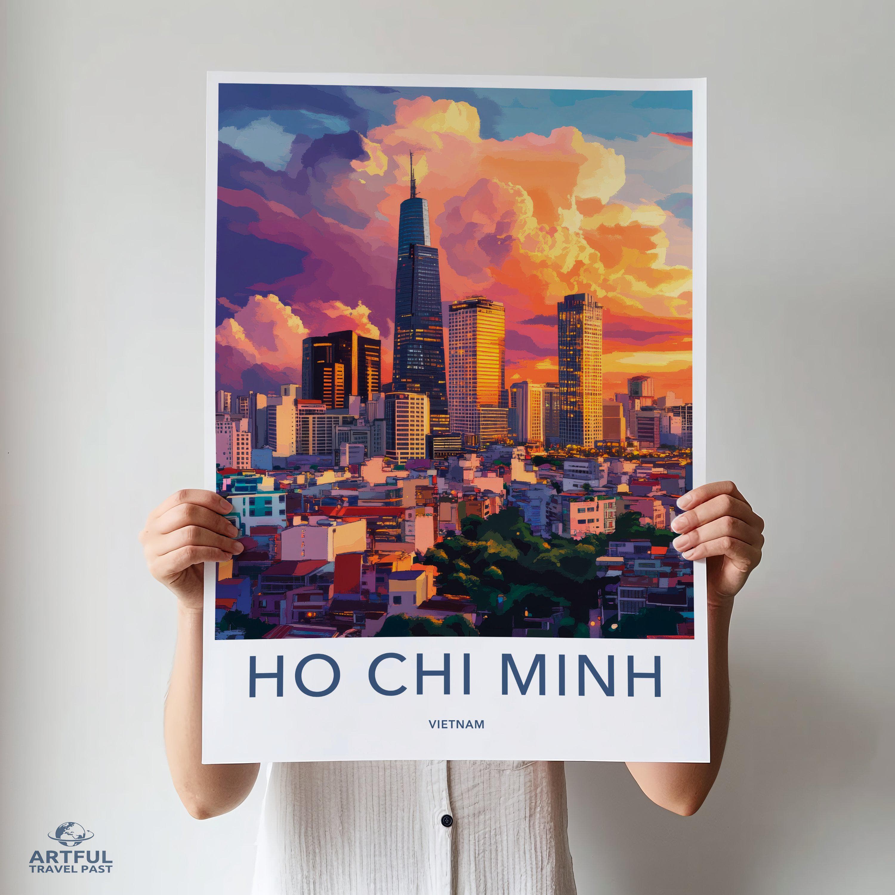 Ho Chi Minh City Poster | Vietnam Wall Art | Asia Decor
