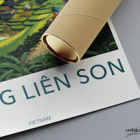 Hoang Lien Son Poster | Vietnam Wall Art | Asia Decor