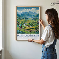 Hoang Lien Son Poster | Vietnam Wall Art | Asia Decor