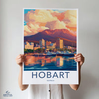 Hobart Poster | Australia Wall Art | Oceania Decor
