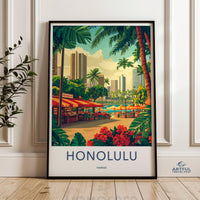 Honolulu Poster - Hawaii Wall Art