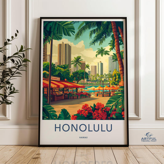 Honolulu Poster - Hawaii Wall Art