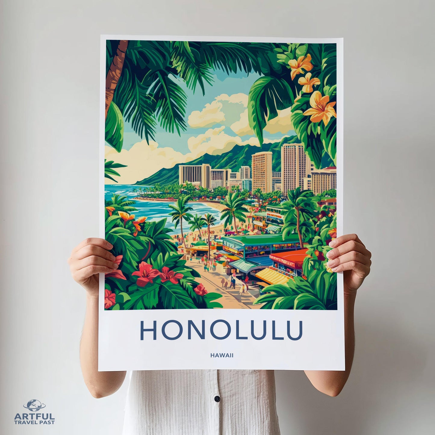Honolulu Poster - Hawaii Wall Art