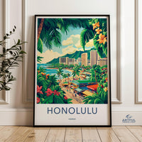 Honolulu Poster - Hawaii Wall Art