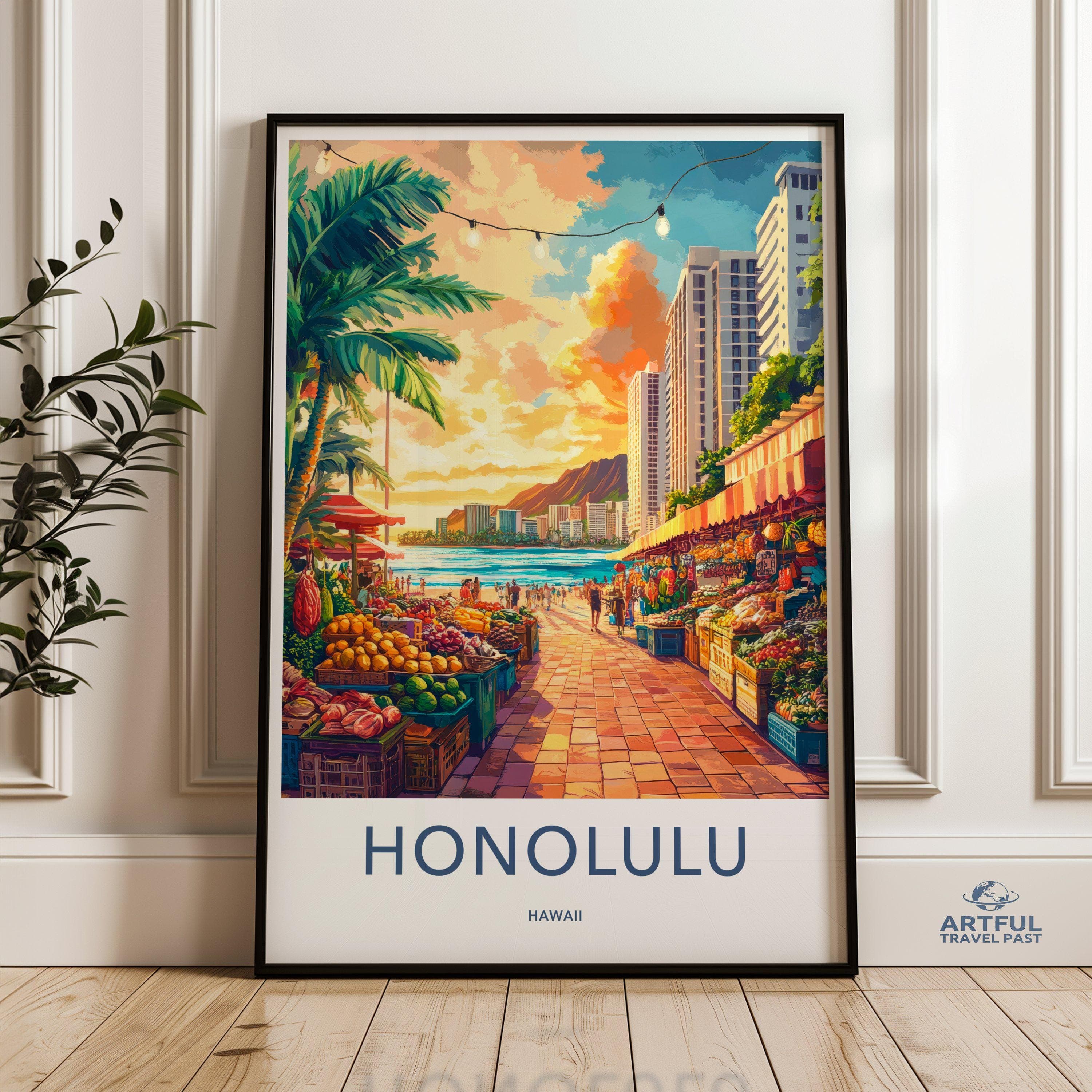 Honolulu Poster - Hawaii Wall Art