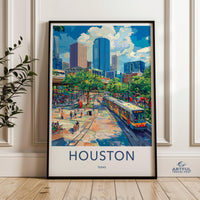 Houston Poster - Texas Wall Art