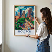 Houston Poster - Texas Wall Art