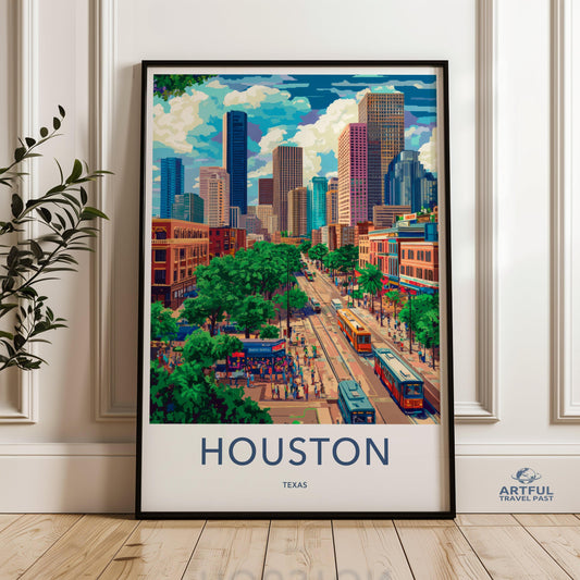 Houston Poster - Texas Wall Art