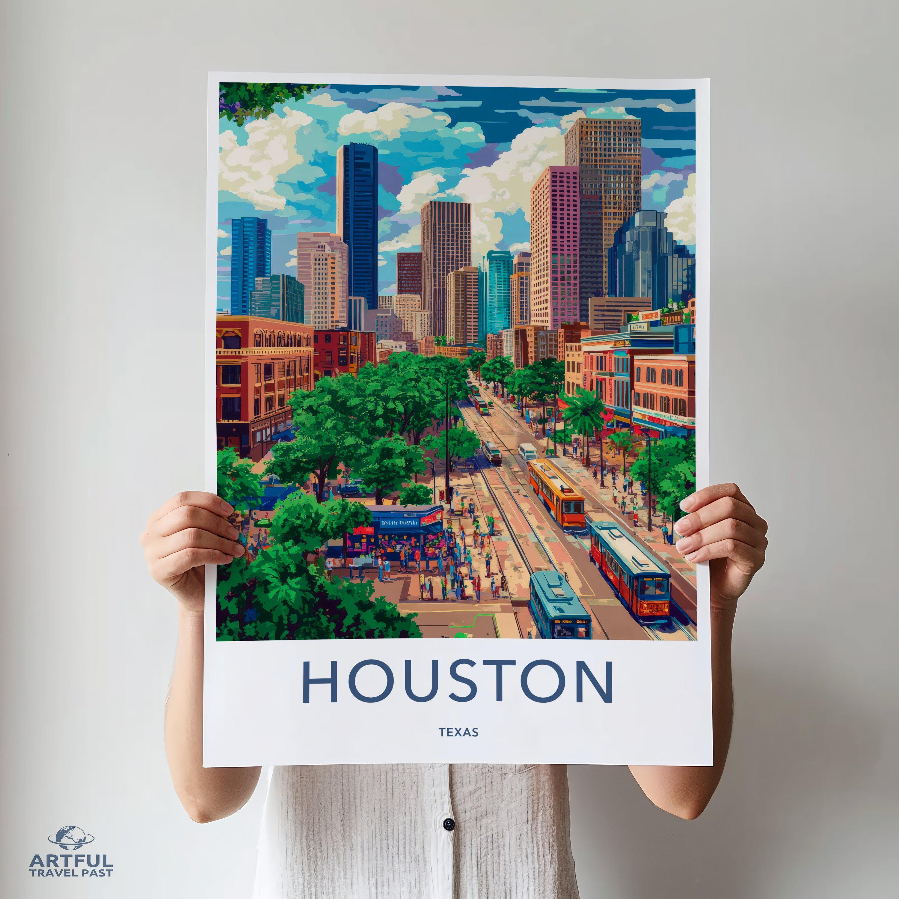 Houston Poster - Texas Wall Art