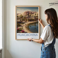 Huacachina Poster | Peru Wall Art | South America Decor