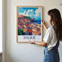 Hvar Poster | Croatia Wall Art | Europe Decor