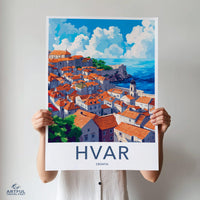 Hvar Poster | Croatia Wall Art | Europe Decor