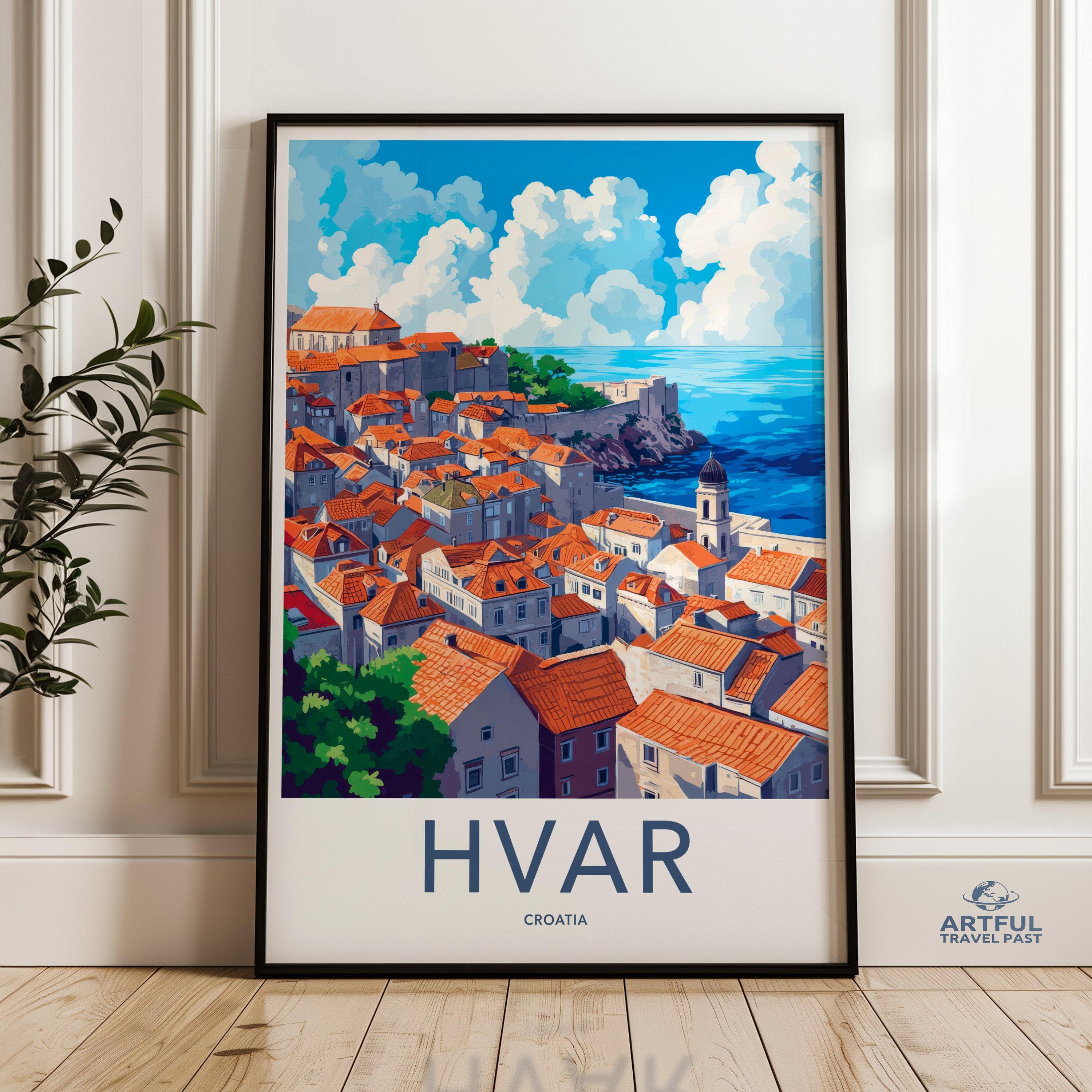 Hvar Poster | Croatia Wall Art | Europe Decor