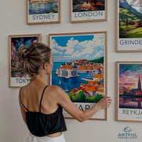 Hvar Poster | Croatia Wall Art | Mediterranean Decor