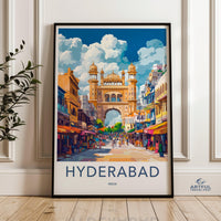 Hyderabad Poster | Telangana Wall Art | India Decor