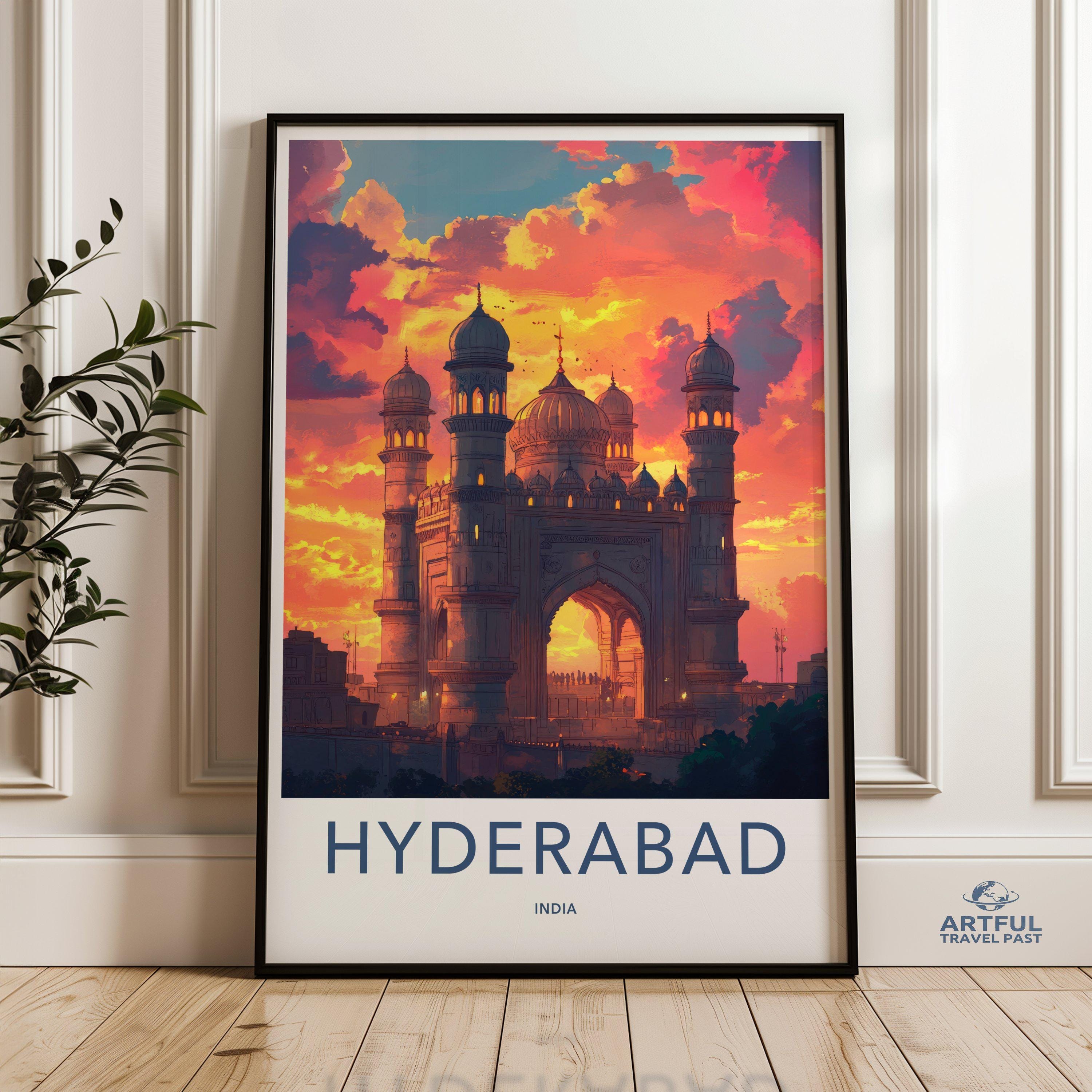 Hyderabad Poster | Telangana Wall Art | India Decor