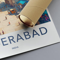 Hyderabad Poster | Telangana Wall Art | India Decor