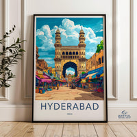 Hyderabad Poster | Telangana Wall Art | India Decor