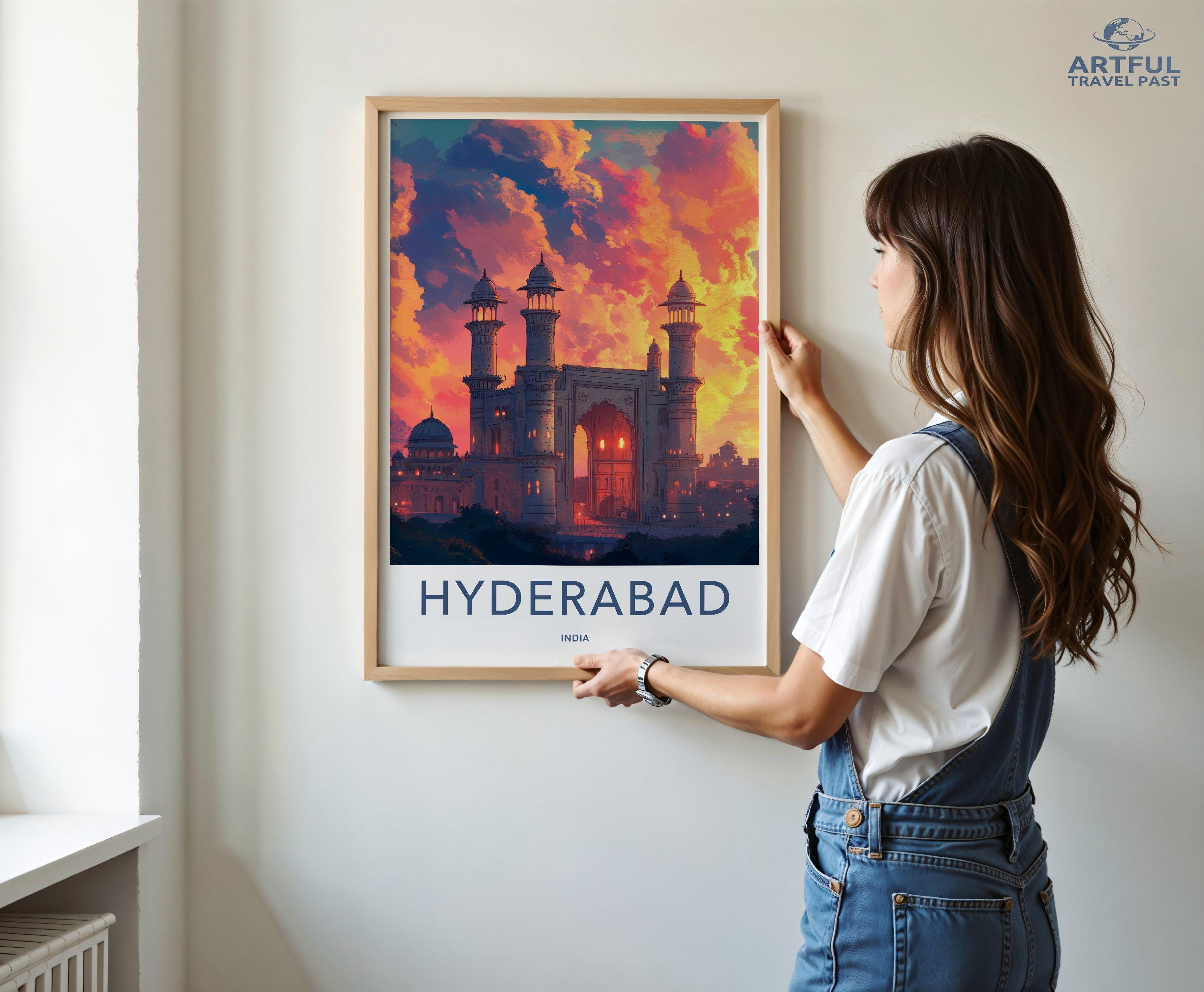 Hyderabad Poster | Telangana Wall Art | India Decor
