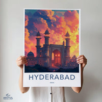 Hyderabad Poster | Telangana Wall Art | India Decor