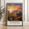 Wall Art Athens Poster | Ancient Ruins at Dusk | Greece Wall Art