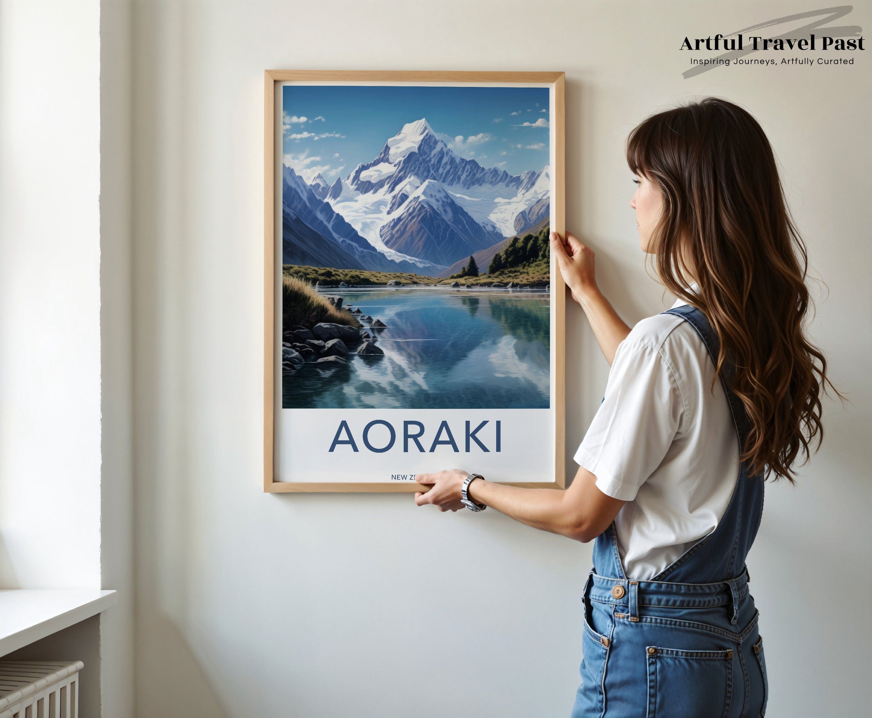 Wall Art Aoraki Mountain Poster | New Zealand Wall Art