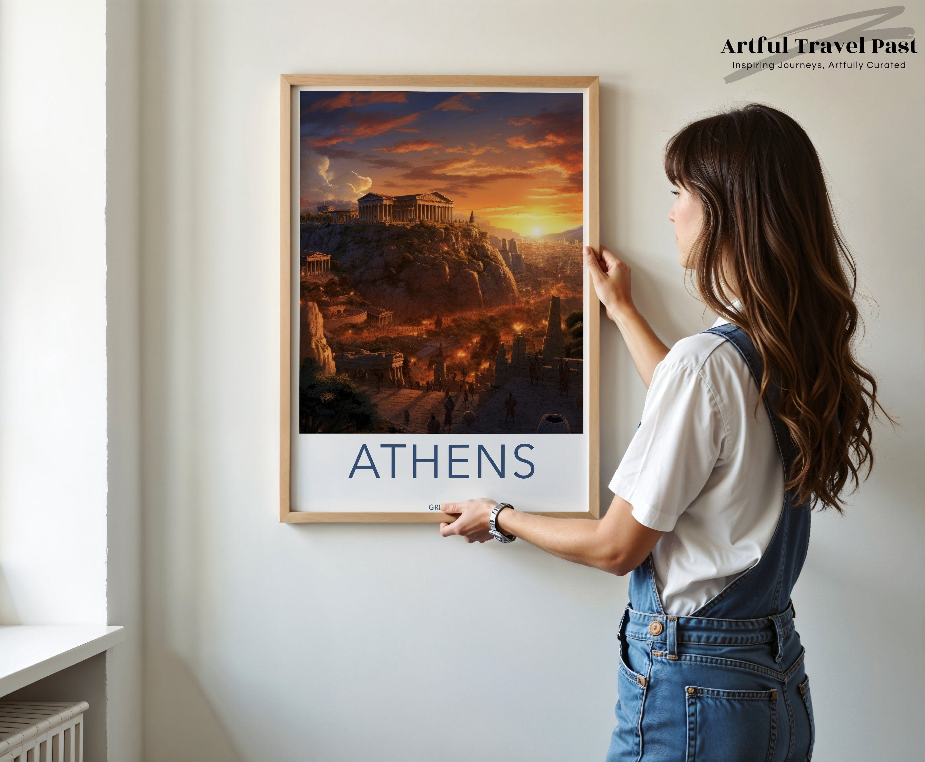 Wall Art Athens Poster | Scenic Acropolis Sunset | Greece Wall Art