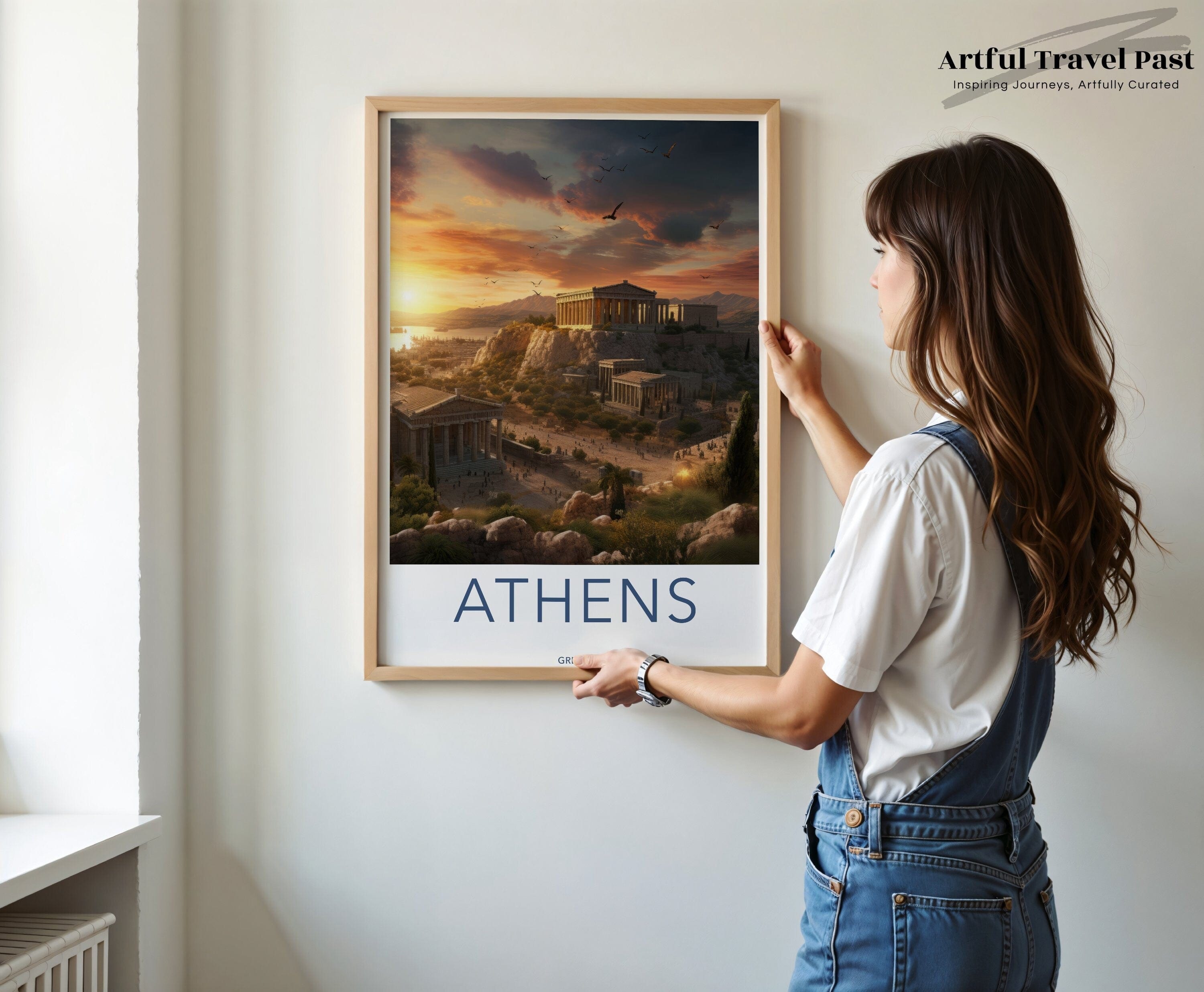 Wall Art Athens Poster | Sunset Acropolis | Greece Wall Art