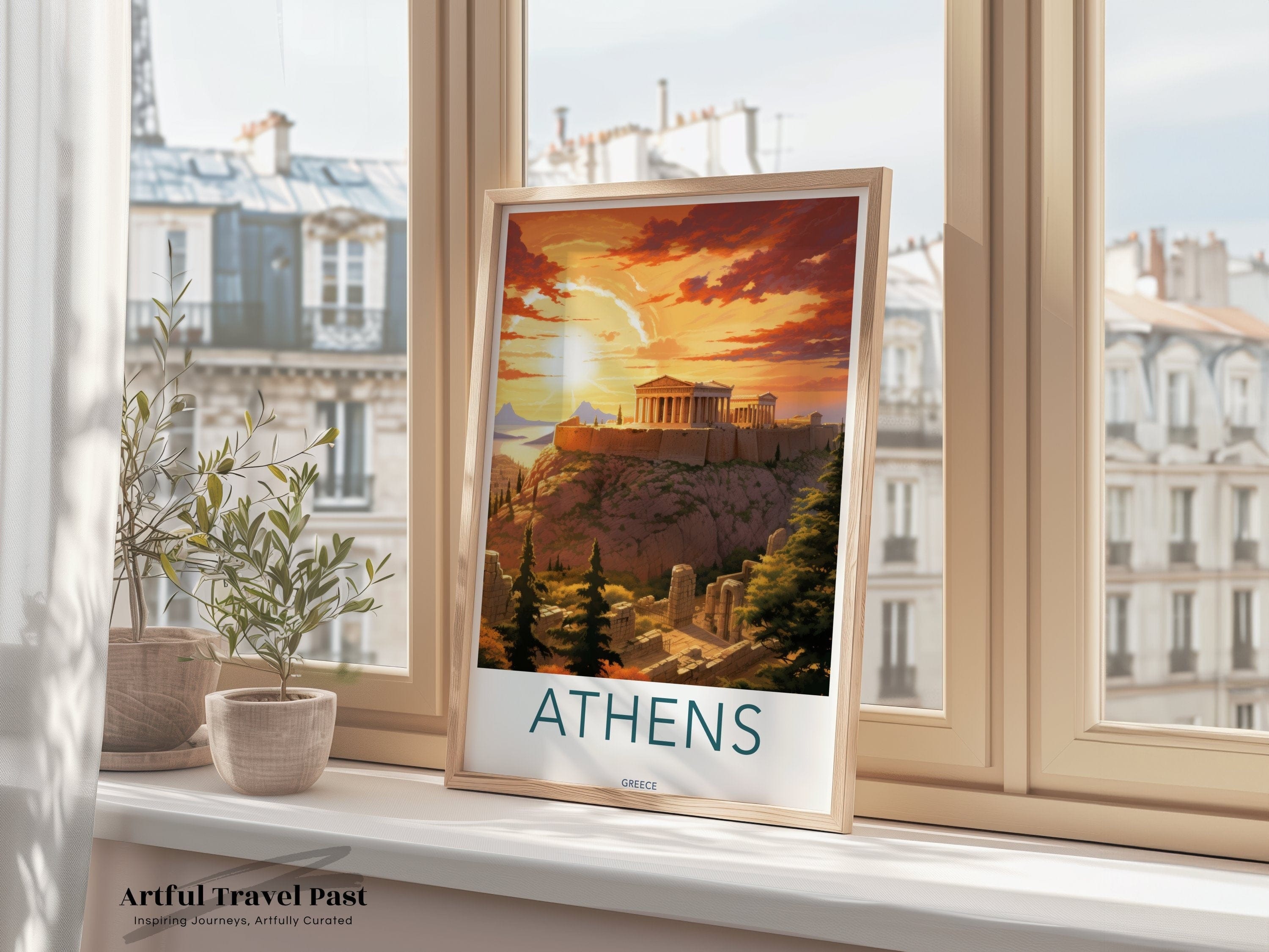 Wall Art Athens Poster | Greece Wall Art | Europe Decor