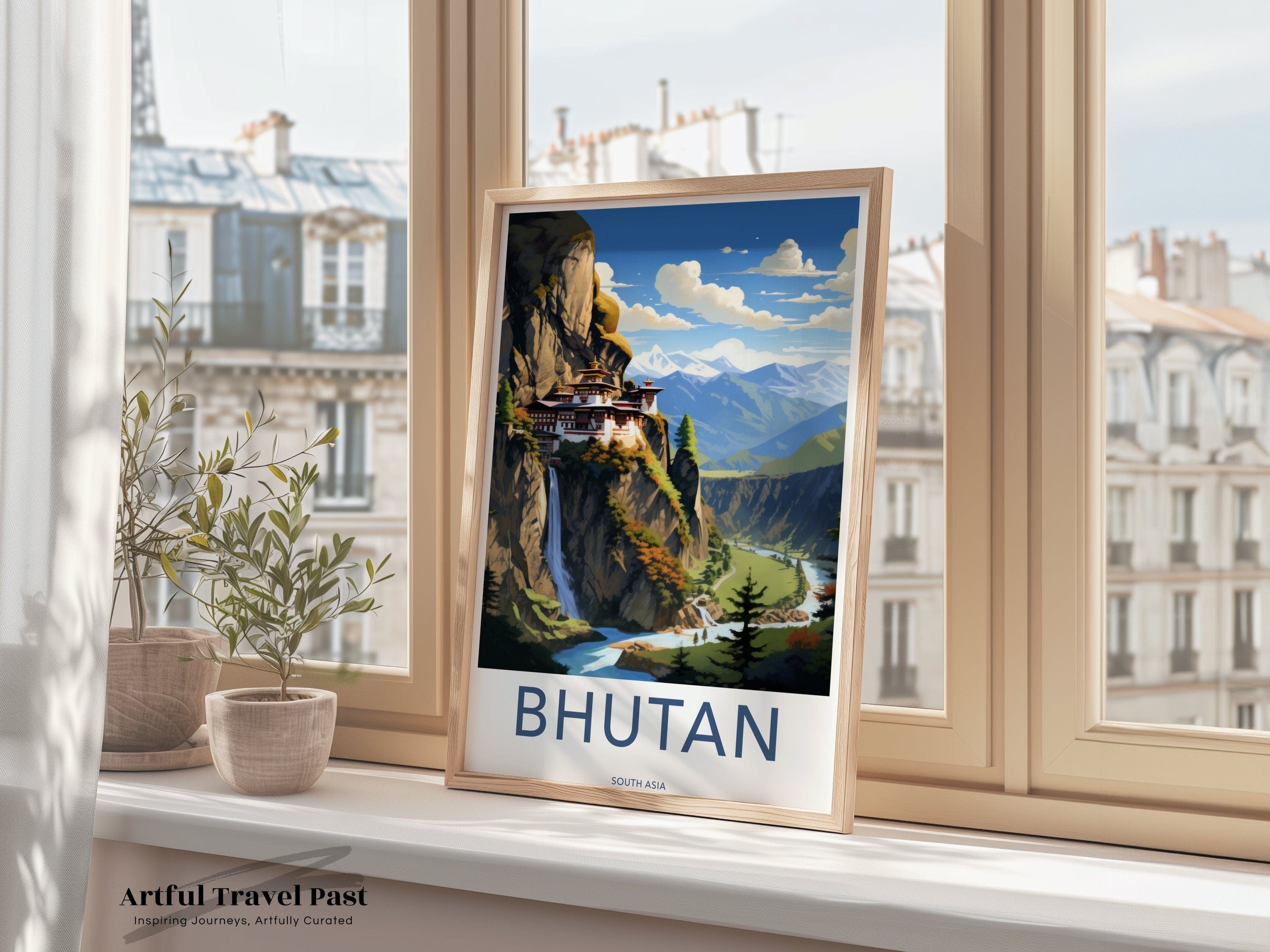 Wall Art Bhutan Poster | Himalayan Wall Art | South Asia Decor