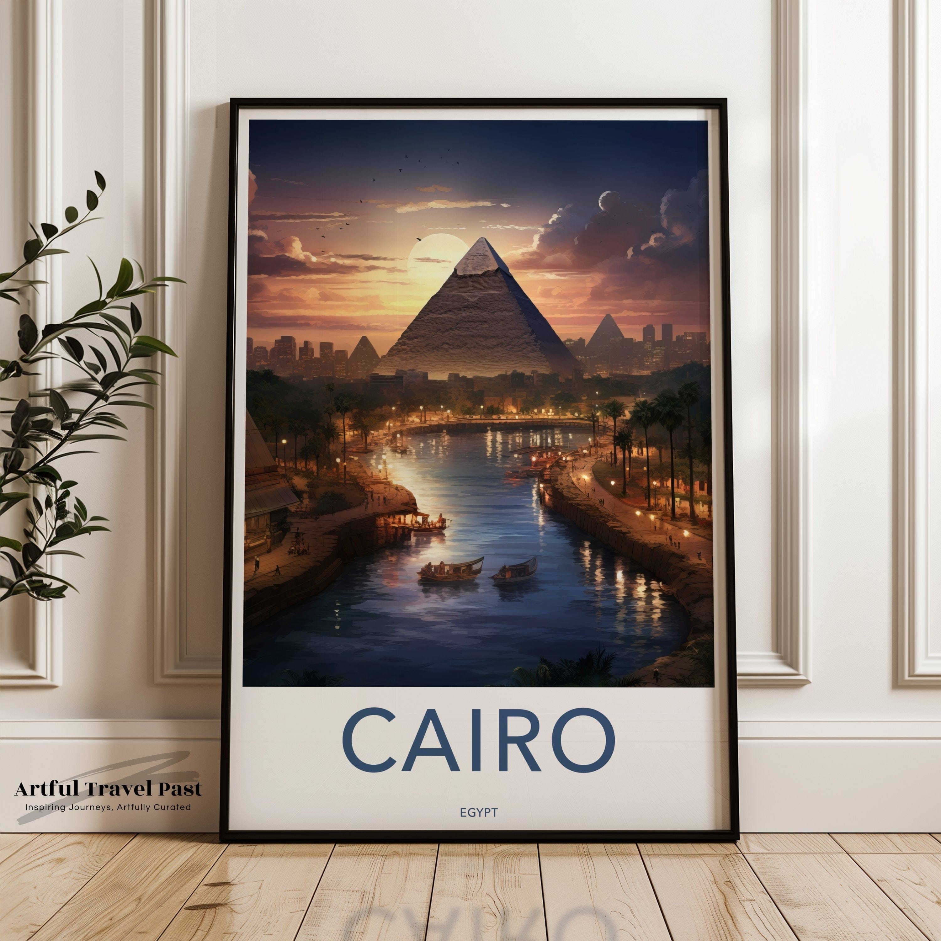 Wall Art Cairo Poster | Nile River Print | Egypt Wall Art