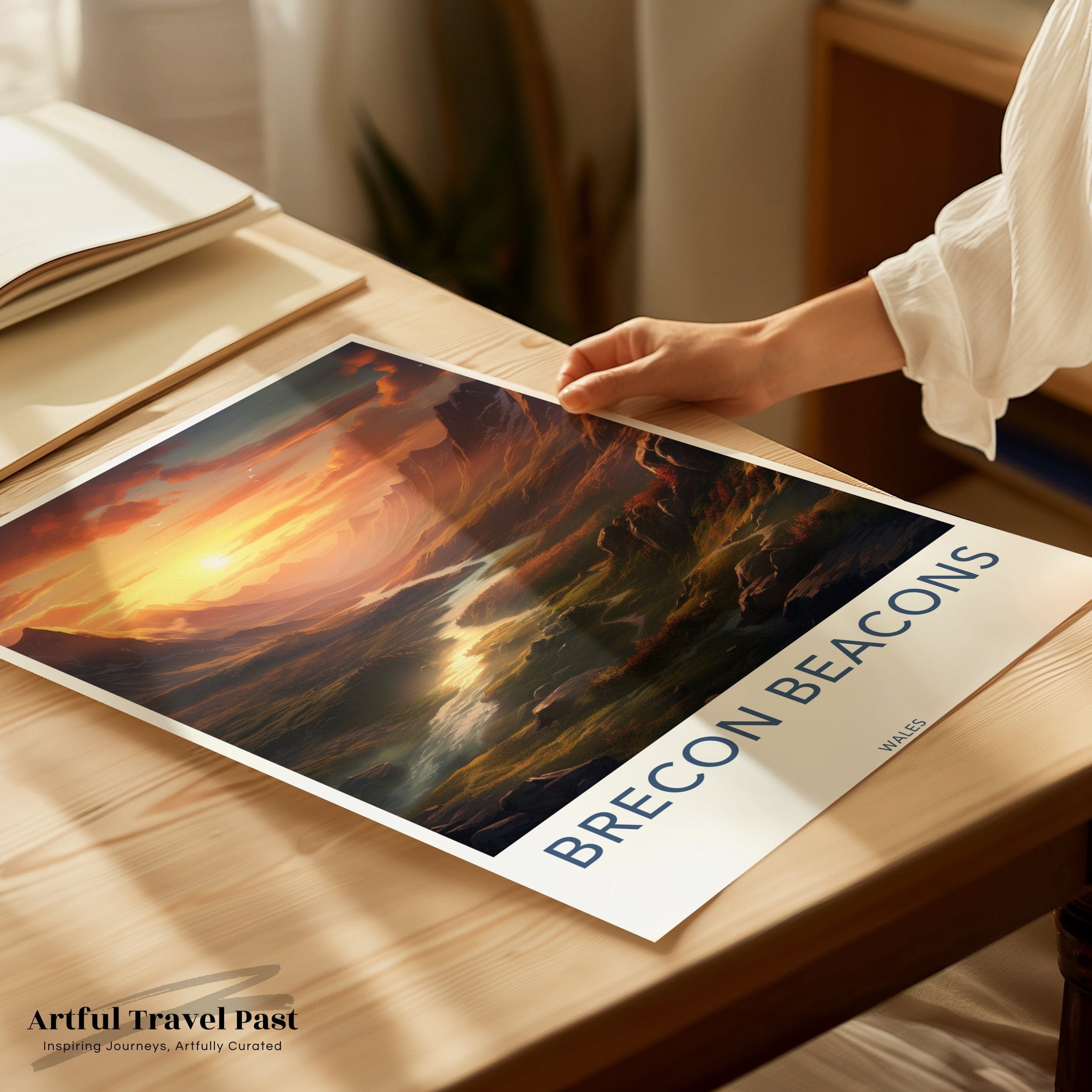 Wall Art Brecon Beacons Poster | National Landmark | Wales Wall Art