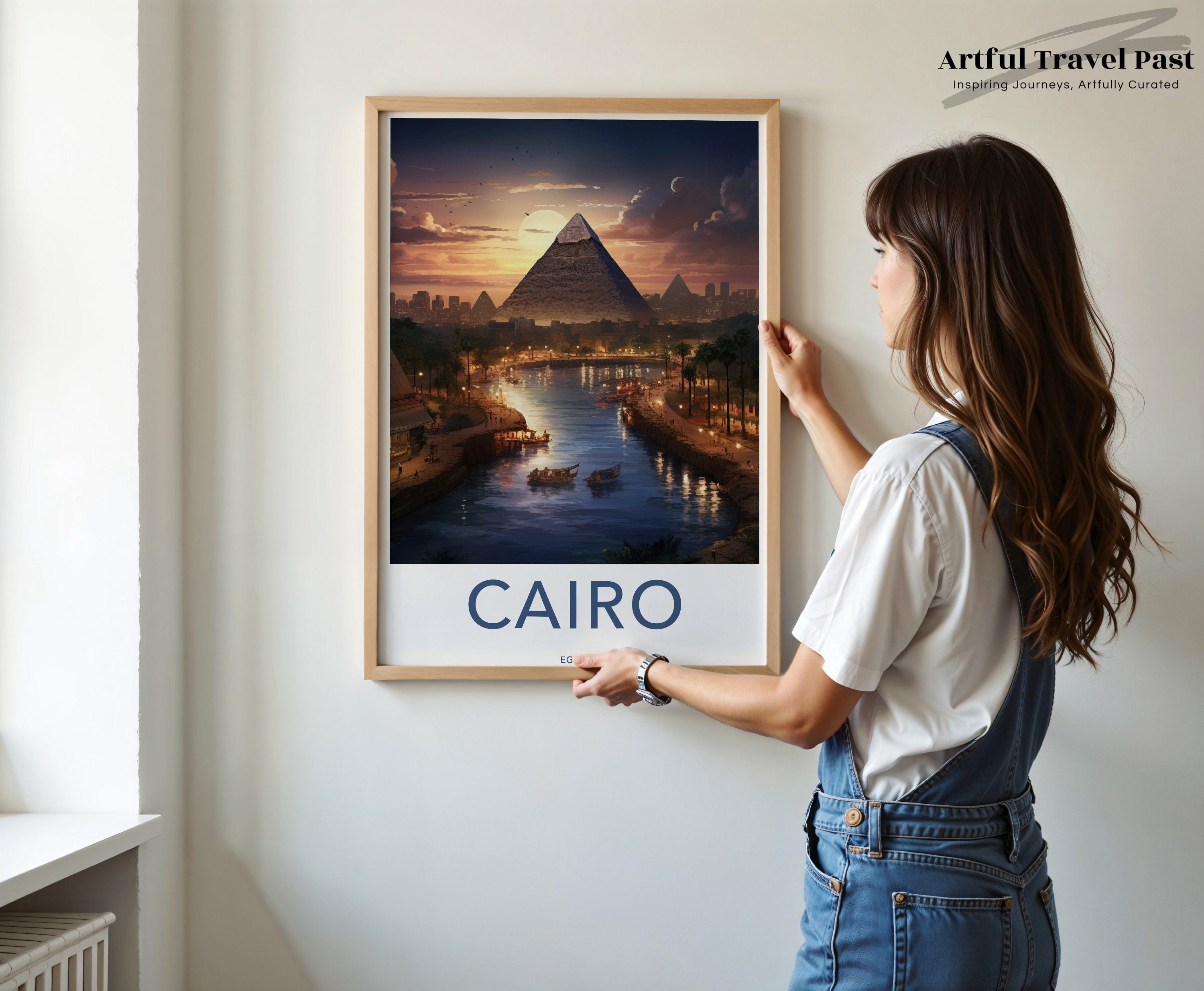 Wall Art Cairo Poster | Nile River Print | Egypt Wall Art