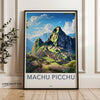 Machu Picchu Wall Art, Historical Peru Poster, Ancient Inca Citadel Print, Travel Destination Artwork, Scenic Andes Mountains Decor