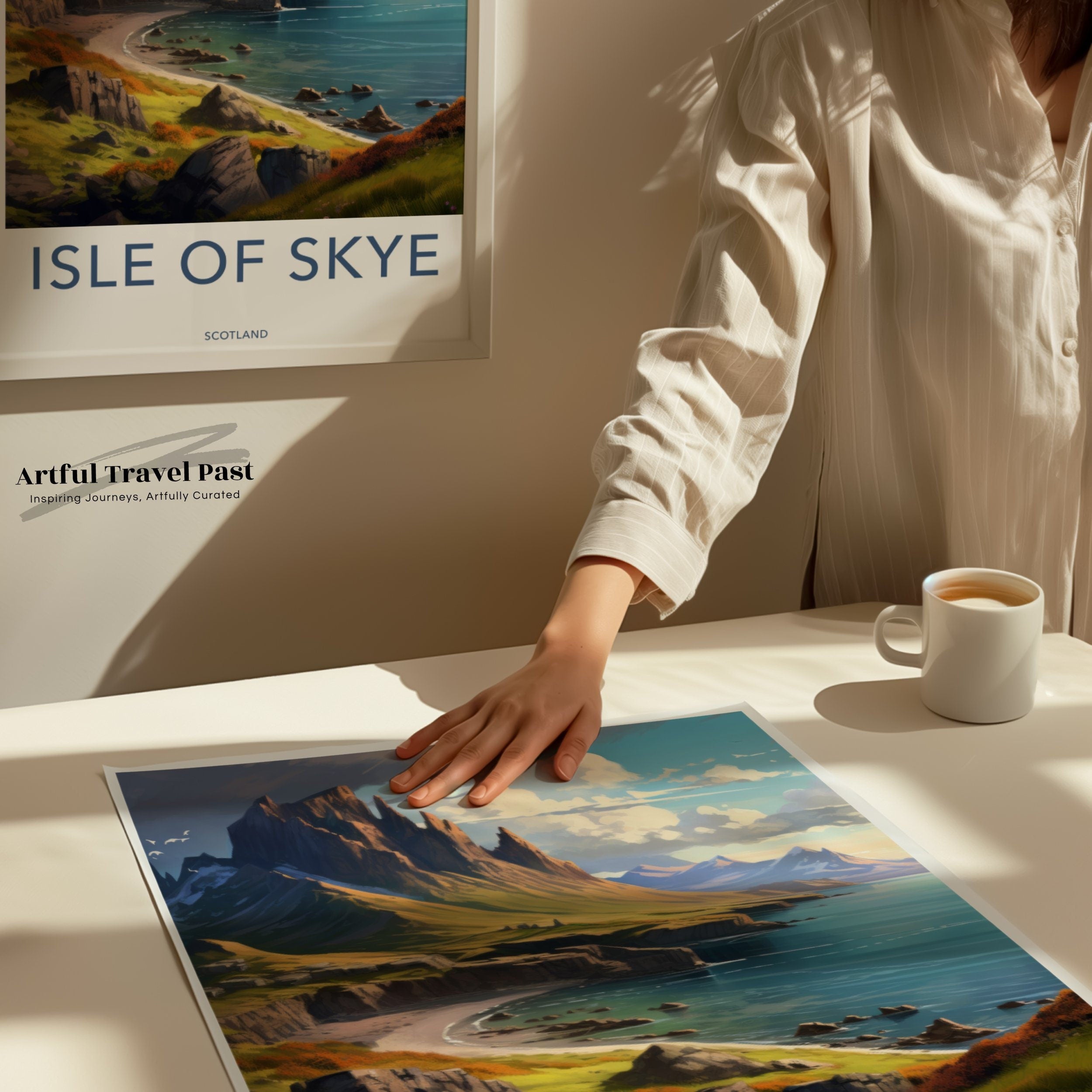 Isle of Skye Framed Poster, Stunning Scotland Landscape, Highland Wall Art, Scenic Nature Print, Home Decor, Travel Photography