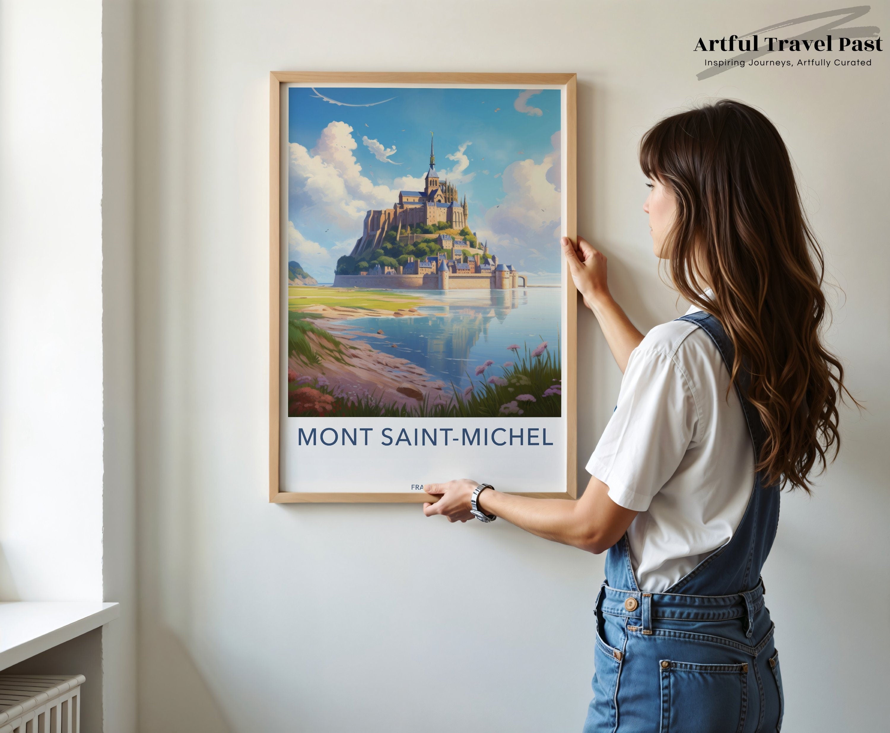 Mont Saint-Michel Wall Art, Stunning Mont Saint-Michel Print, Historical French Landmark Artwork, Coastal Beauty, Scenic Mont Saint-Michel