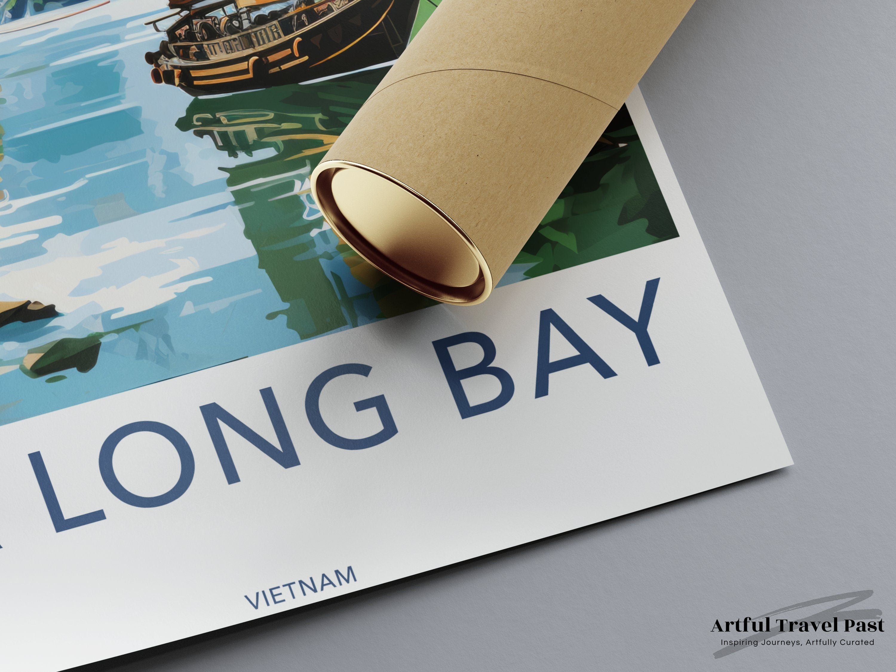 Ha Long Bay Framed Poster, Stunning Seascape Decor, Nautical Wall Art, Vietnamese Landscape, Coastal Art Print, Travel Inspired Home Decor