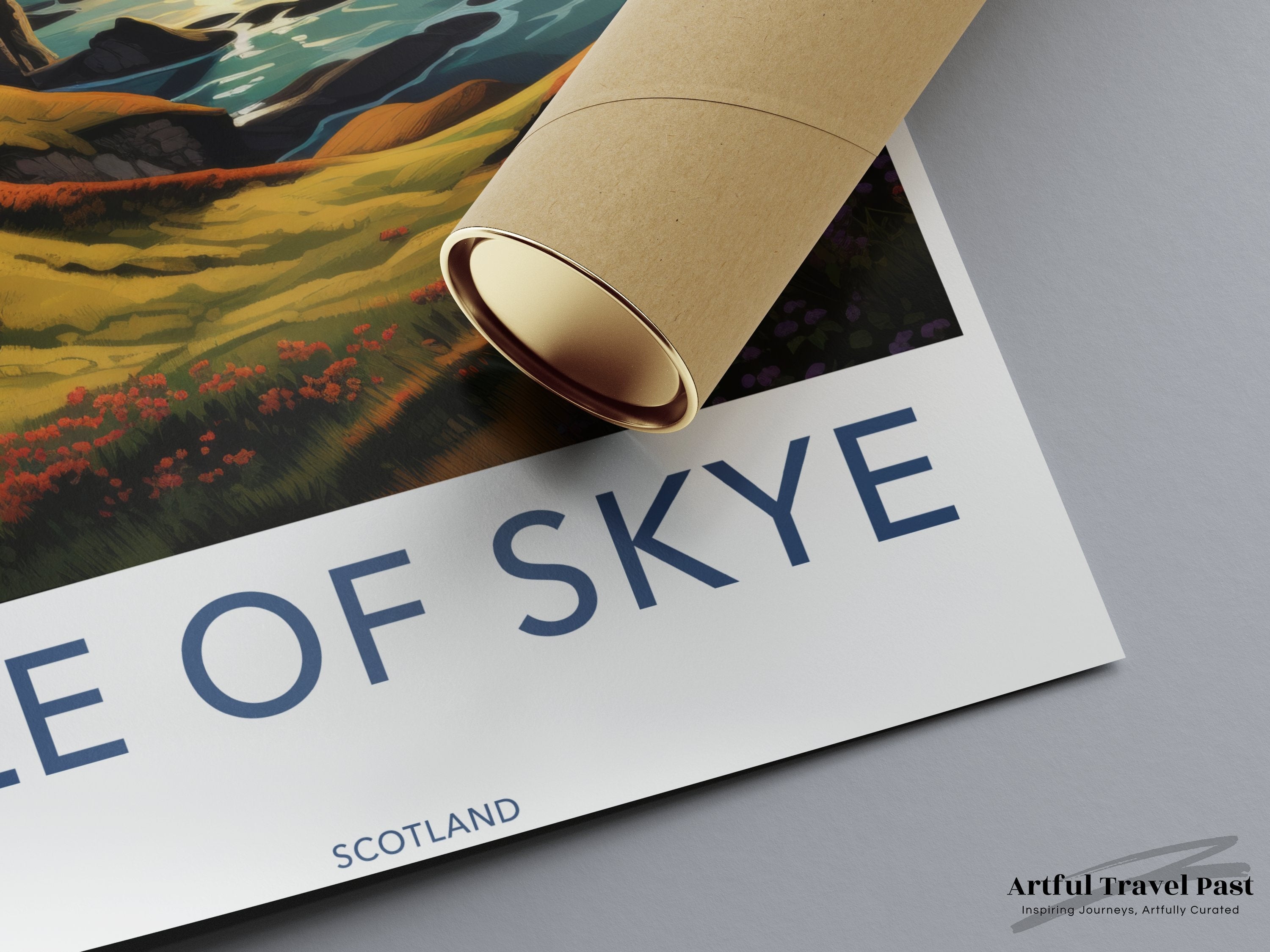 Isle of Skye Framed Poster, Scottish Landscape Art, Home Decor, Wall Art, Travel Poster, Scenic Print, Nature Lovers Gift