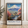 Mount Fuji Japan Wall Art Print, Japanese Scenic Landscape Poster, Travel Themed Home Decor, Traditional Japanese Art